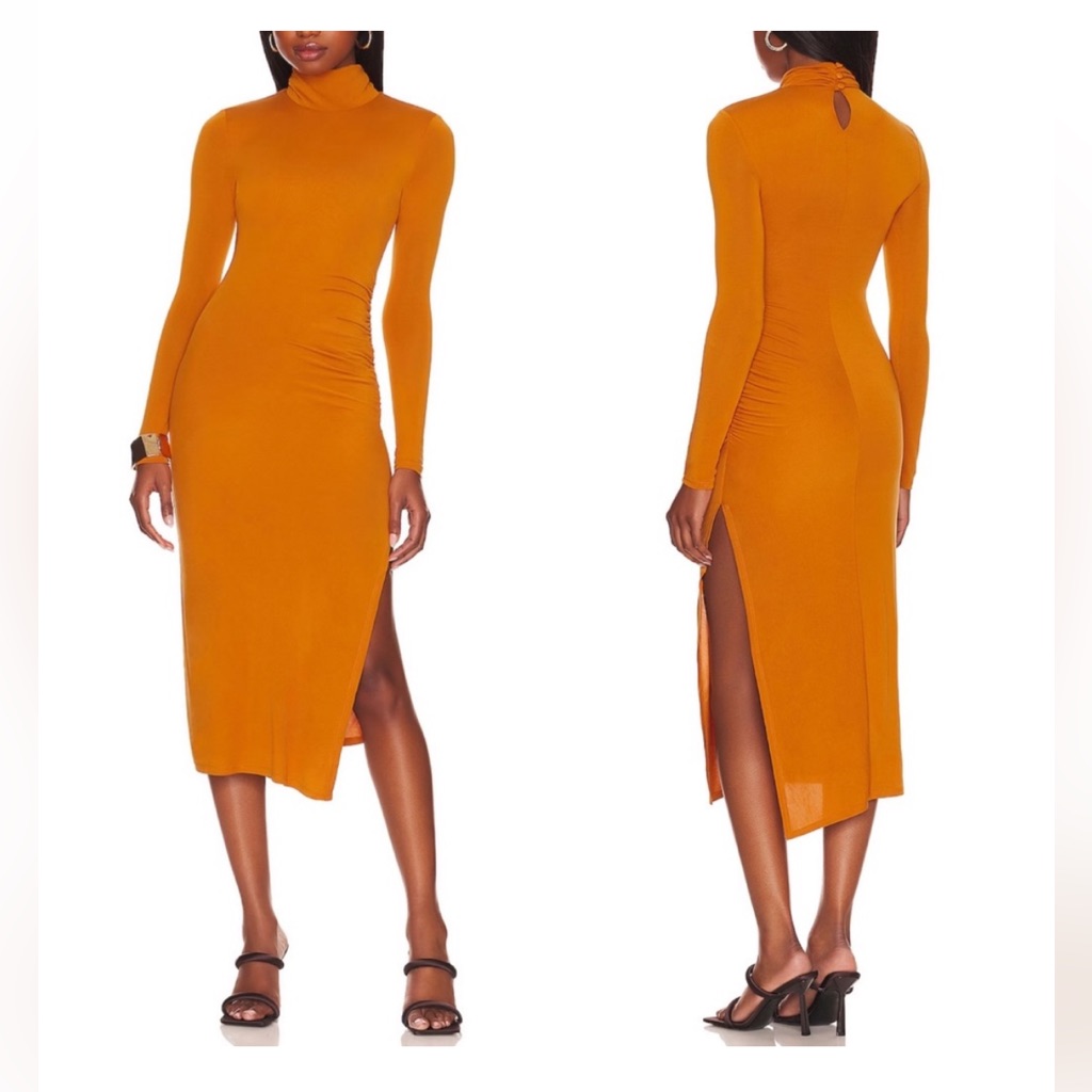 Nwt Revolve Camila Coelho Revolve Benita Midi Dress In Burnt Orange Size Xs